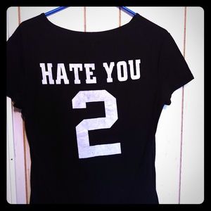Letters T " Hate you 2 "